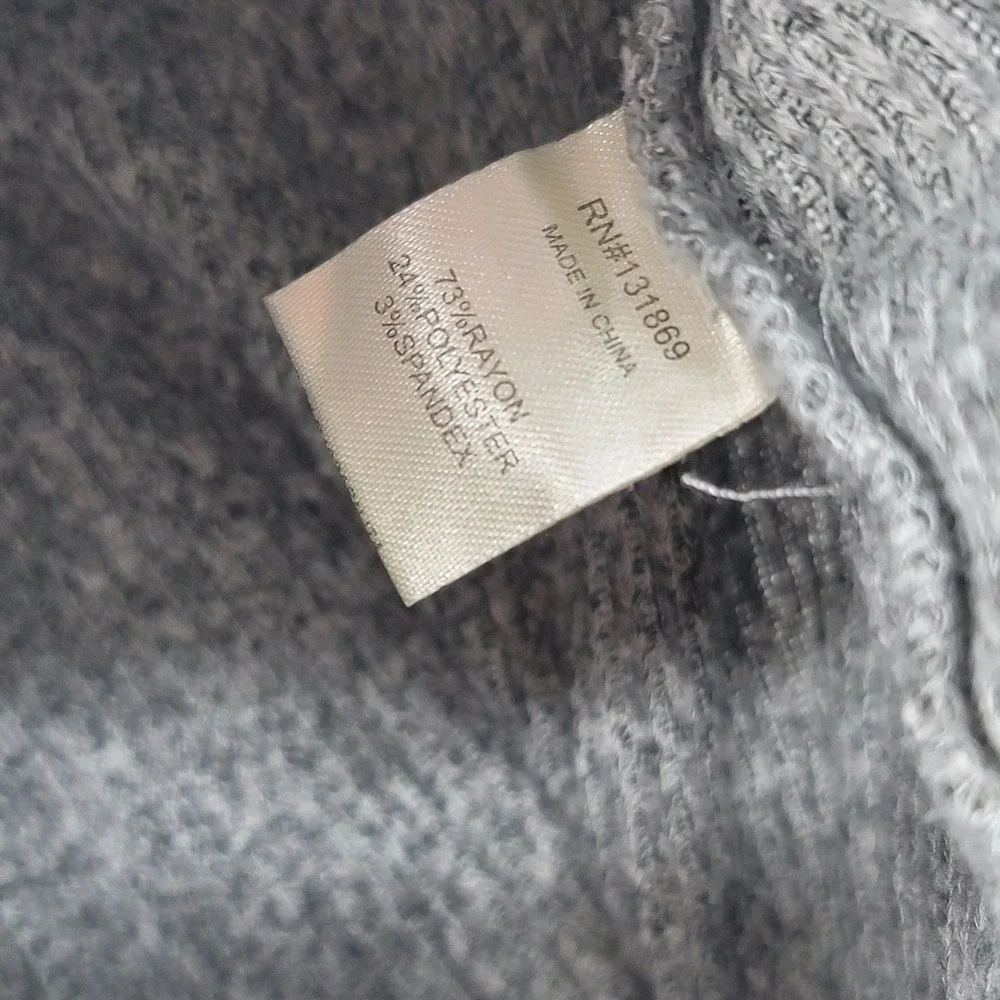 Altar'd State Ribbed Knit Romper M Gray‎ Long Sleeve Loungewear Button Front